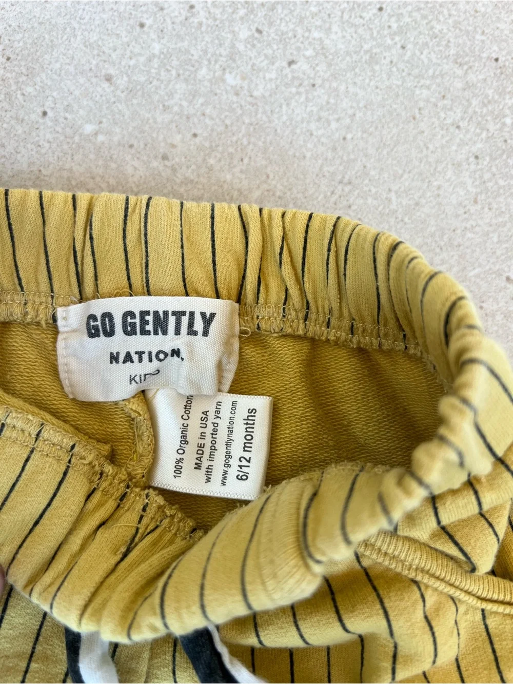 Go Gently Nation Striped Baby Sweatpants